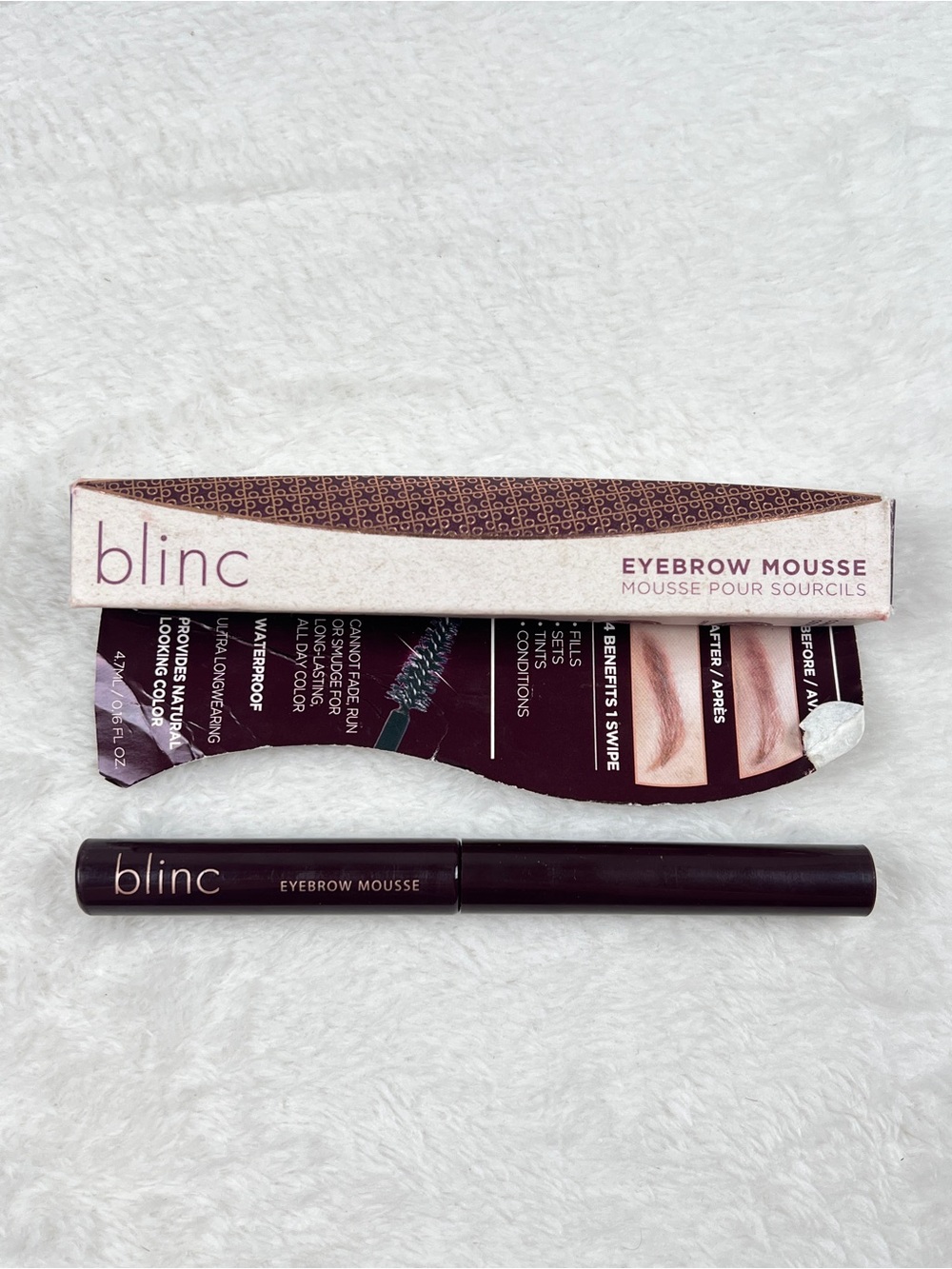 Blinc Eyebrow Mousse Auburn Waterproof Brow Gel Tint Vegan